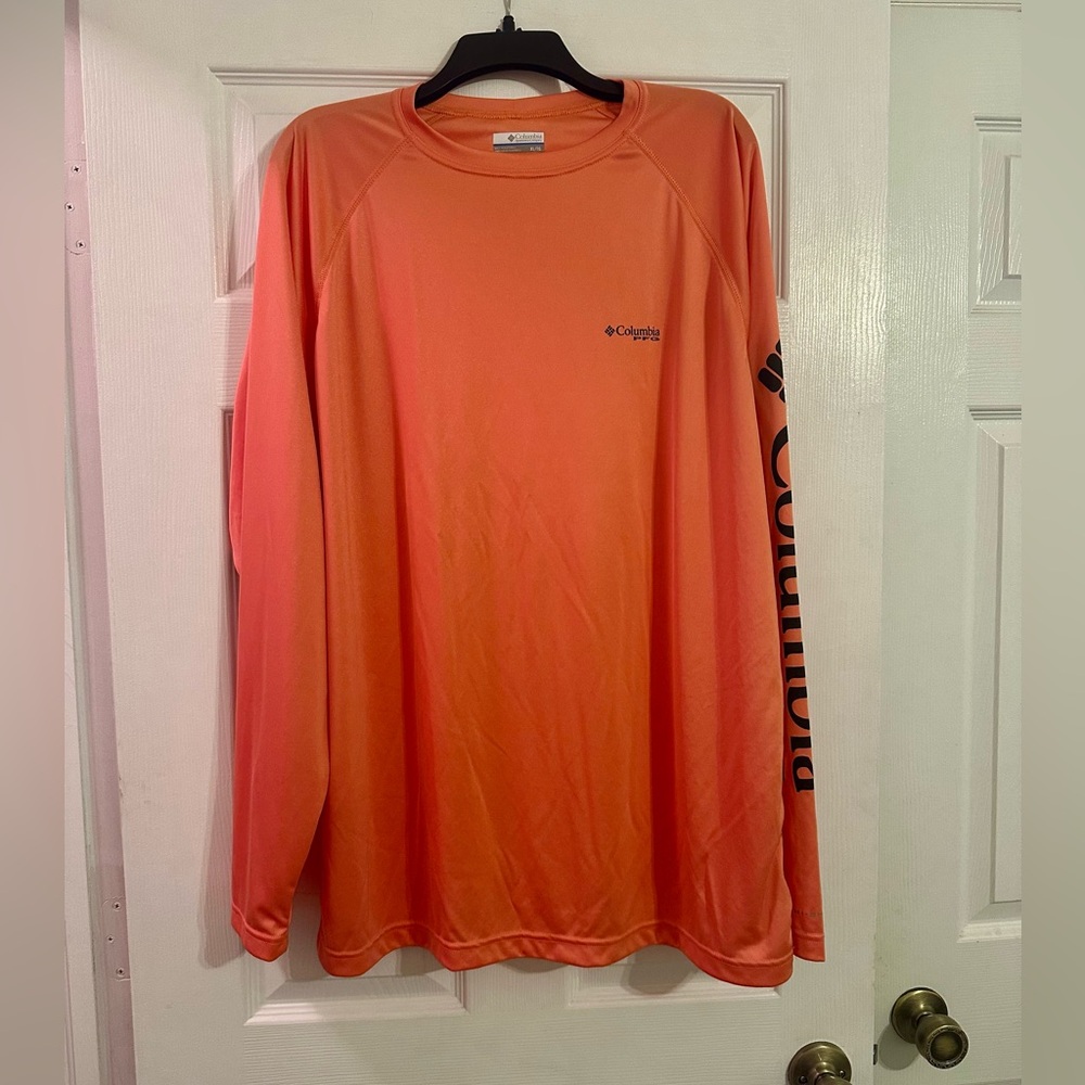 Columbia Men's Vibrant Orange Long Sleeve Tee